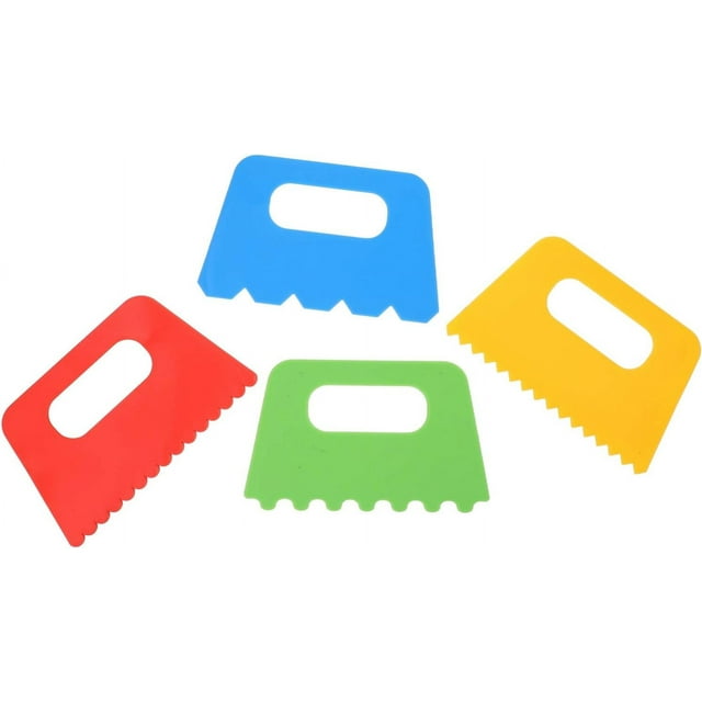 HUGFEGWE Plastic Paint Scraper,Plastic Putty Knife Putty Plastic Spreader Spackle Tool Plastic Putty Knife rScraper Tool Putty Scraper for Art 4pcs UA824-18639