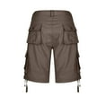 thumbnail image 4 of Hvot&aat Women's Twill Cargo Shorts Solid Color Stretched Versatile Casual Pants Bermuda Shorts, 4 of 5