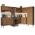 thumbnail image 1 of Cocina Integral Completa Esquinera Madesa 417cm Emilly 02 - Marrón Madesa GCEM417002, 1 of 11