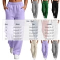 thumbnail image 4 of Trousers Pants For Women Fashion Women Casual High Waist Loose Pocket Straight Solid Long Pants White XXL, 4 of 9