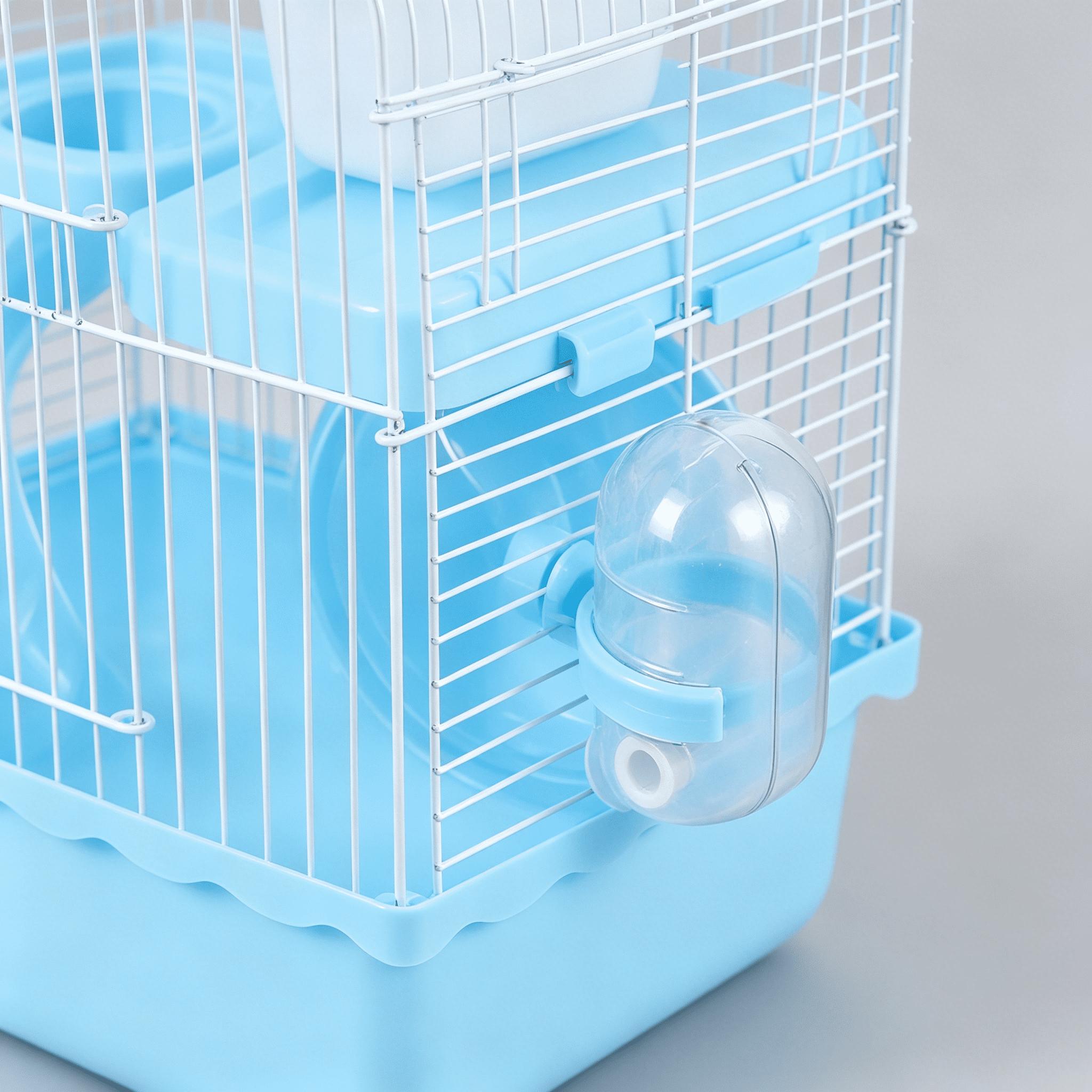 ZHZFKQ Double-Layer Castle Hamster Cage Transparent Accessories for Guinea Pig