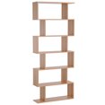 thumbnail image 1 of 76" 6 Tier S Shaped Bookcase Storage Bookshelf Display Unit Living Room, 1 of 10