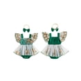 thumbnail image 2 of BemeyourBBs Baby Girls First Birthday Outfit 1st Birthday Party Dress Newborn Fairy Tulle Tutu Romper Dress Fly Sleeve Floral Embroidery Bodysuit Princess Party Cake Smash Dresses Headband, 2 of 9