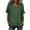 A27-Army Green, variant on Womens Short Sleeve V Neck Linen Cotton with Button Down Blouse Ruffle Hem Tunic Tops Casual Flowy Henley Shirts Peplum Blouses for Women