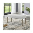 thumbnail image 2 of Lilola Home Tabitha Light Oak Finish Dining Bench with Light Gray Fabric, 2 of 5