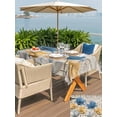 thumbnail image 5 of Outdoor Tablecloth with Umbrella Hole for Patio/Picnic/Party/Camping, Blue Yellow Tulips Waterproof Table Cloth Rectangle Table Cover Washable, Retro Farmhouse Flower Barn Doors Wooden (60"x 120"), 5 of 8