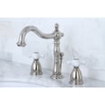thumbnail image 2 of Kingston Brass KB1976PX Heritage Widespread Bathroom Faucet with Brass Pop-Up, Polished Nickel, 2 of 3