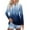 Womens Tops Blue, variant on ylioge S-5X Plus Size Golf Shirts for Women with Button Collared Long Sleeve Tops Womens Trendy Gradient Printed Pullover Athletic Workout Top