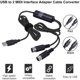 thumbnail image 4 of Tholdsy Accesorios de edición de música Adaptador de interfaz USB a 2 MIDI Convertidor de cable Adaptador de sintetizador de teclado de Cables de audio/vídeo, 4 of 6