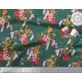 thumbnail image 2 of Soimoi Poly Georgette Fabric Floral,Flamingo & Macaw Parrot Bird Decor Fabric Printed Yard 52 Inch Wide, 2 of 3