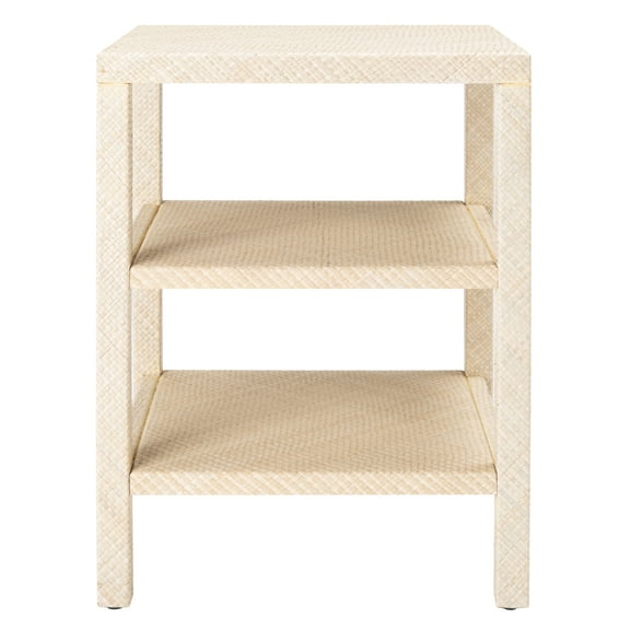 SAFAVIEH Apis Amish Style Beige Rectangle Wood End Table (17.2 in. W x 15.1 in. D x 23.5 in. H)