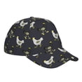 thumbnail image 6 of Picia Cartoon Rooster pattern Trucker Low Profile Hat Men Women Baseball Cap Dad Hat Adjustable Unconstructed Plain Cap, 6 of 9