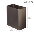 thumbnail image 3 of Bote de basura mDesign de acero inoxidable 10L/2.6 galones, bronce, 3 of 5