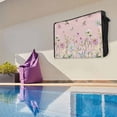 thumbnail image 6 of Outdoor TV Cover 30 to 32 Inches, Farmhouse Floral Wildflowers Herb Plant Retro Pink Texture Waterproof TV Cover with Remote Control Pocket, Flat Screen TV Cover Protector for Outside TV, 6 of 6