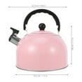 thumbnail image 6 of CTIRCHIU Pink Stainless Steel Tea Kettle with Whistle for Outdoor Activities 1Pack, 6 of 8