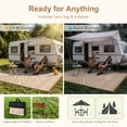 thumbnail image 6 of RUG ROBOT 6'x9' Waterproof Outdoor Rug, Reversible Plastic Straw Outside Carpet for Backyard, Patio, Moroccan Indoor Outdoor Rug for Camping, Garden, Balcony, Camping & RV, Brown, 6 of 9