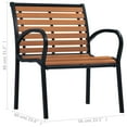 thumbnail image 2 of vidaXL Patio Chairs 2 Pcs Outdoor Dining Chair with Metal Frame Steel and WPC, 2 of 6