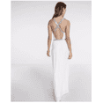 thumbnail image 2 of EXPRESS BACKLESS MAXI DRESS Long Silver Trim White, 2 of 3