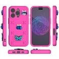 thumbnail image 4 of Compatible with iPhone 16 Pro Kids Boys Girls Skin Friendly Case, Cute 3D Bowknot Butterfly Floral Bee Cartoon Design Soft Silicone Shockproof Protective Drop-resistance Stylish Cover, Rose, 4 of 6