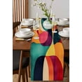 thumbnail image 4 of Colorful Geometric Table Runner 72 Inches, Modernism Abstract Aesthetics Bed Runner Dresser Scarves Tabletop for Indoor Outdoor Parties/Ceremony/Banquet, 13" x 72", 4 of 8