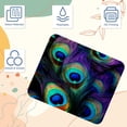 thumbnail image 3 of Peacock Feathers Square Gaming Mouse Pad Desk Mat, 8.3x9.8 Inch, Non-Slip Rubber Bottom, Printed, Suitable for Office and Gaming, 3 of 6