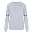 thumbnail image 5 of Kilaqueen Crewneck Sweatshirts Women Halloween Skeleton Hand Sweatshirts Lightweight Long Sleeve Spooky Season Sweatshirt Pullover Basic Tee, 5 of 5