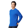 thumbnail image 5 of Gildan Men's Ultra Cotton Long Sleeve T-Shirt, 100 Percent Cotton Casual Bulk Tee, Royal, 4-Pack 4XL, 5 of 6