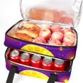 thumbnail image 5 of Alien Double Layered Insulated Refrigerated Lunch Bag with Two Compartments, Large Capacity, Hand Carry - 7.1x11.4x16.1 Inches, 5 of 6