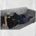 thumbnail image 6 of Outer Space Soft Flannel Fleece Blanket, Astronaut in the Outer Space the Planets Globe Satellite Energy Eternity Theme, Cozy Plush for Indoor and Outdoor Use, 60" x 80", Multicolor, by Ambesonne, 6 of 6