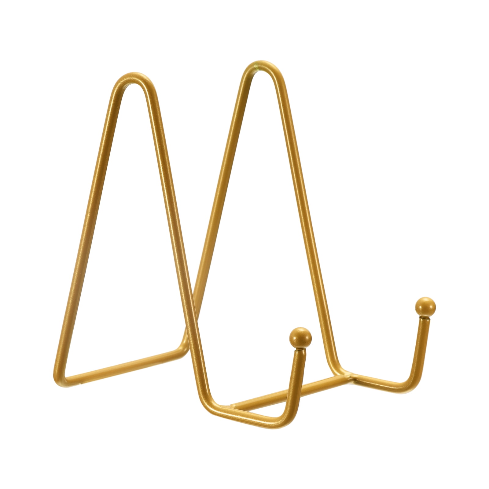 Uxcell 3Pack 4.3Inch Plate Stand for Display Iron Easel Plate Holder for Photo Gold