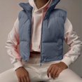 thumbnail image 3 of Shiyifa Veste Courte à Col Montant avec Fermeture Éclair pour Femmes, 3 of 7