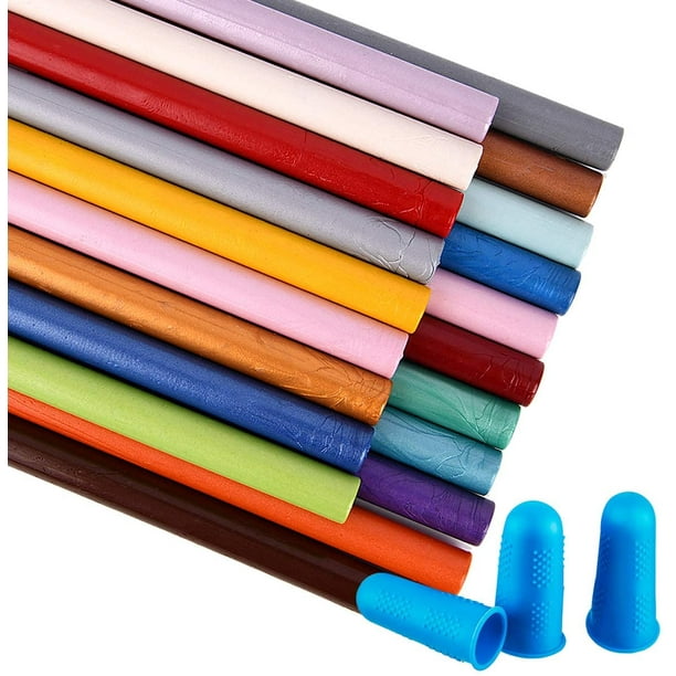 Wax Seal Kits, 20pcs Blue Sea Sealing Wax Sticks with 1 Pieces Glue Gun Set for