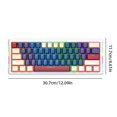 thumbnail image 3 of Teclado para juegos de 61 teclas, interfaz tipo C, retroiluminación RGB de 1000 mAh para tableta y portátil, 3 of 5