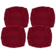 thumbnail image 2 of de asiento de silla de comedor Jacquard de 4 piezas Funda de asiento de silla de escritorio de oficina Borgoña_M Yotijar Funda de asiento de silla de comedor, 2 of 10