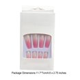 thumbnail image 4 of Jumpingount 1 Juego de prensa de punta francesa en las uñas Gradient Extra Long Fashion Full Cover Ballerina Salon Kit de manicura para Arte de uñas tipo 3, gelatina 24 piezas Pegamento 2g, 4 of 6