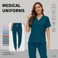 thumbnail image 2 of VIAOLI Women's Scrubs Set - Stretchy Medical Uniform with Pockets, for Nurses & Doctors, S-XXL, Multi-Color, 2 of 6
