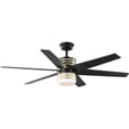 thumbnail image 5 of 9.4250074009e+012-Progress Lighting-Carrollwood - 56 Inch 6 Blade Ceiling Fan with Light Kit   Brushed Nickel Finish with American Walnut/Silver Blade, 5 of 7