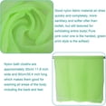 thumbnail image 3 of Paño de baño exfoliante Meetory, 6 piezas, nailon, 90 cm, color amarillo, 3 of 9