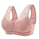 thumbnail image 2 of Ropa interior con cremallera frontal para personas de mediana edad y mayores, sin aro de acero, hermosa espalda, push-up, encaje, cómodo, transpirable, talla grande, 2 of 5