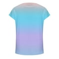 thumbnail image 5 of USSUMA Womens Summer Tops and Blouses Trendy Crewneck Ombre Tie Dye T-Shirts for Women Dressy Casual Short Sleeve Gradient Comfy Basic Shirt Tunics Plus Beach, 5 of 5