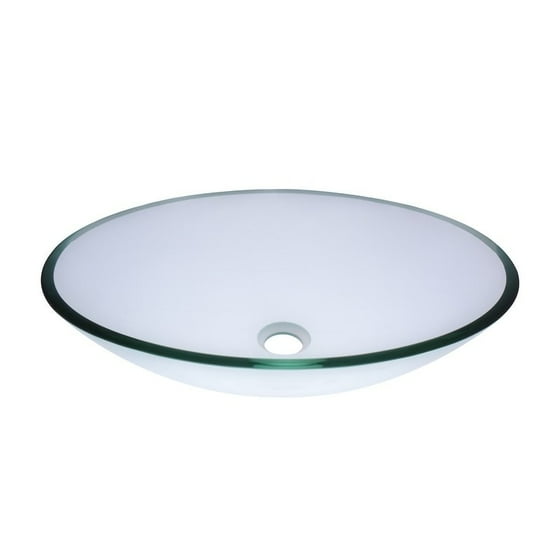 Novatto Ovale Glass Oval Vessel Bathroom Sink