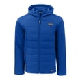 thumbnail image 2 of Men's Cutter & Buck  Royal Tulsa Golden Hurricane Evoke Hybrid Eco Softshell Recycled Full-Zip Hoodie Jacket, 2 of 3