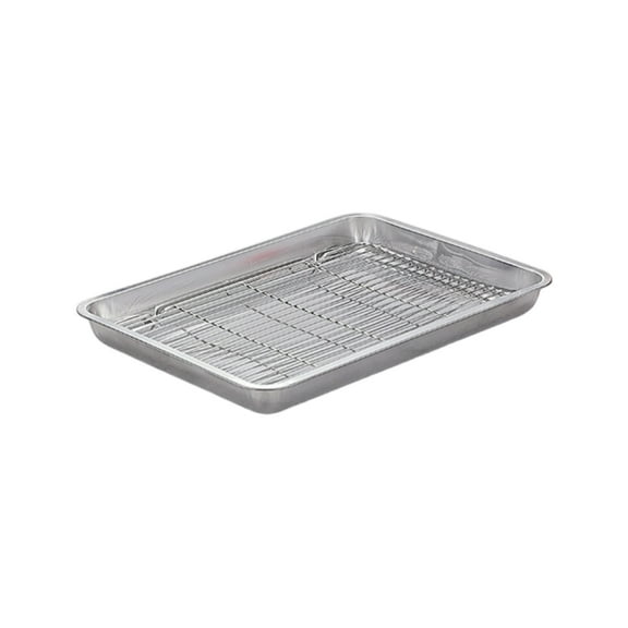 Oil Filter Tray, Stainless Steel Mesh Drain Basket Colanders Air Fryer Accessories for Fried Food Draining Rack Barbecue Grill Tray Net Draining Pan Strainer for Vegetable Dessert