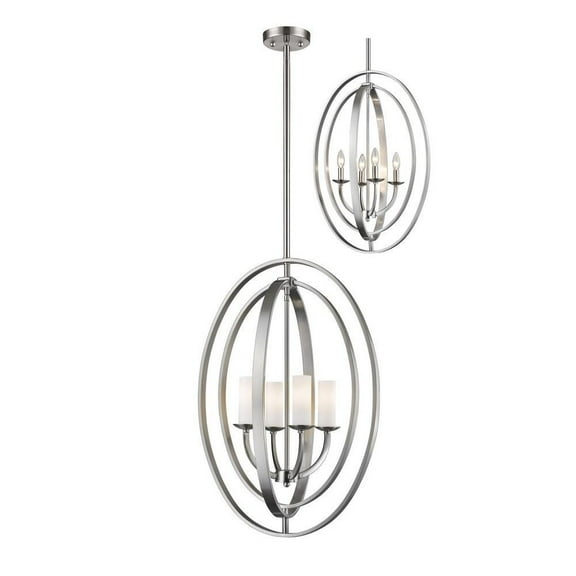4 Light Pendant in Modern Style 19.13 inches Wide By 30 inches High-Brushed Nickel Finish Bailey Street Home 372-Bel-2272691