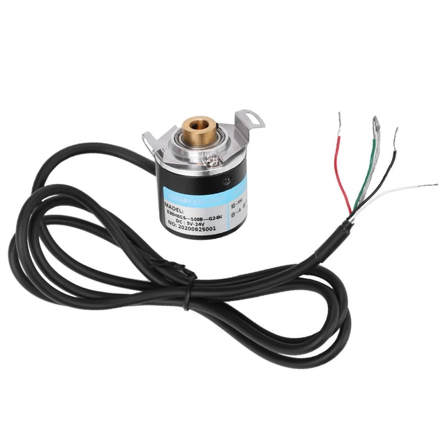 Codificador de eje hueco AB bifásico para piezas de automatización industrial, 3000-6000 rpm, CC 5-24 V, 500 B