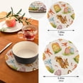 thumbnail image 2 of SKYSONIC 2 pcs Colorful Easter Rabbit Eggs Pot Holders Trivets, Heat Resistant Trivets,Spring Bunny Bow Cotton Thread Weave Mats for Hot Pads Pans Pot Bowl Teapot, 2 of 7