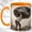 Orange, variant on Burdened Man Coffee Mug, Heavy Stone Mug, Ceramic 11 oz