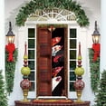 thumbnail image 5 of 35 x 79 Inch Christmas Door Cover, Santa Claus Pattern Polyester Door Decoration, Holiday Front Door Hanging for Xmas Party, Indoor Outdoor Festival Home Decor, 5 of 5