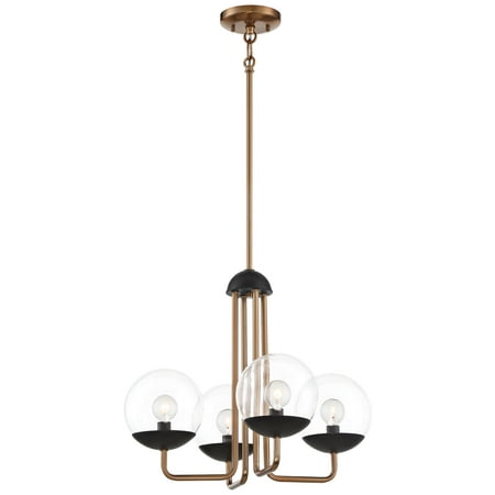 

George Kovacs Outer Limits 19 Wide Painted Bronze 4-Light Chandelier