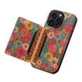 thumbnail image 4 of for Samsung Galaxy A16 (5G) Cork Wood Phone Case Retro Colorful Flower Floral Printed Back Cover, Multiple Magnetic Folio Flip ID Credit Card Holder Slot, Kickstand Support, 4 of 7